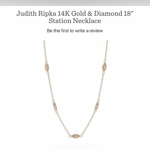 New Judith Ripka 14K Gold & Diamond 18